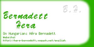 bernadett hera business card