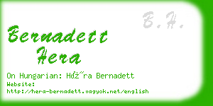 bernadett hera business card